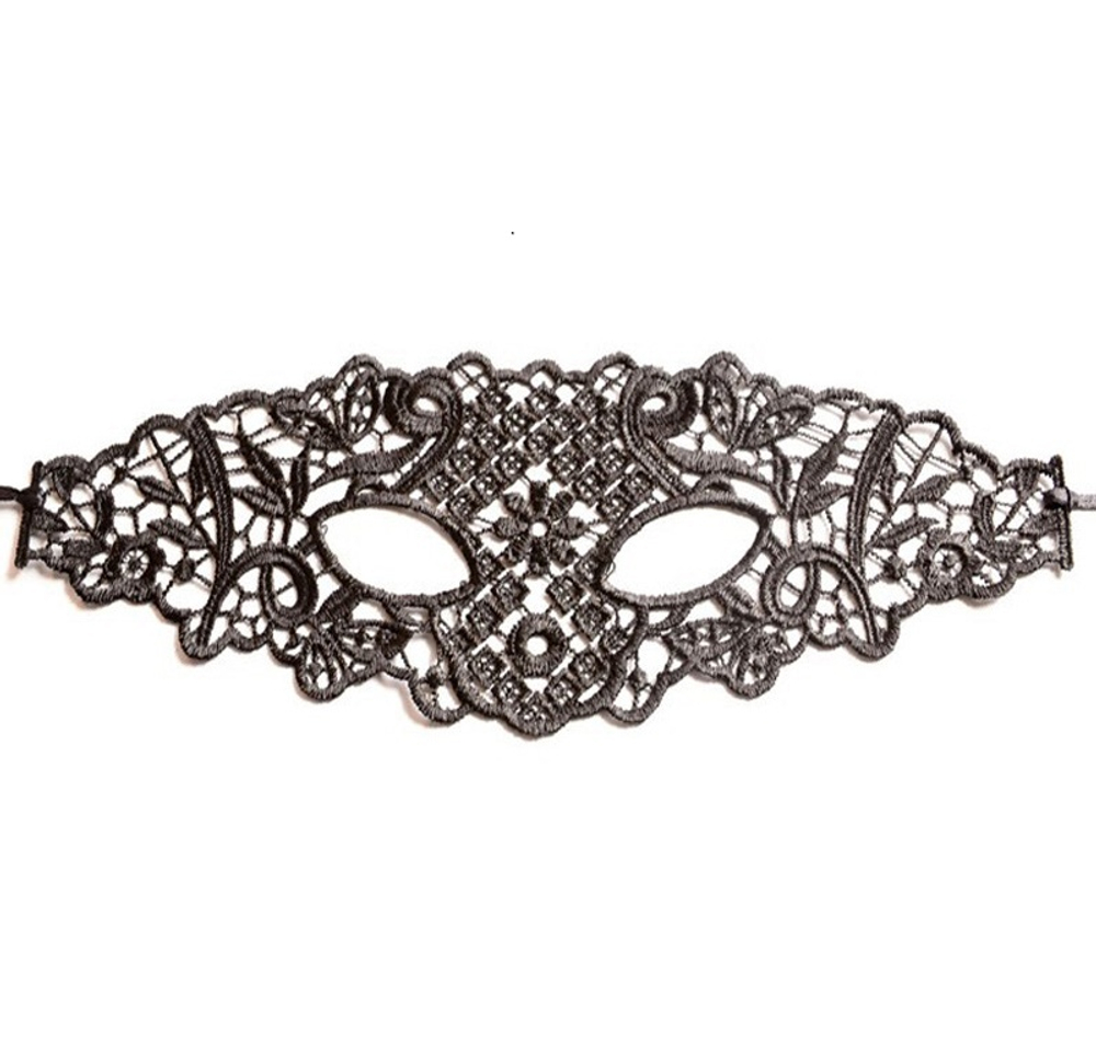 Маска кружевная Эмилия черная