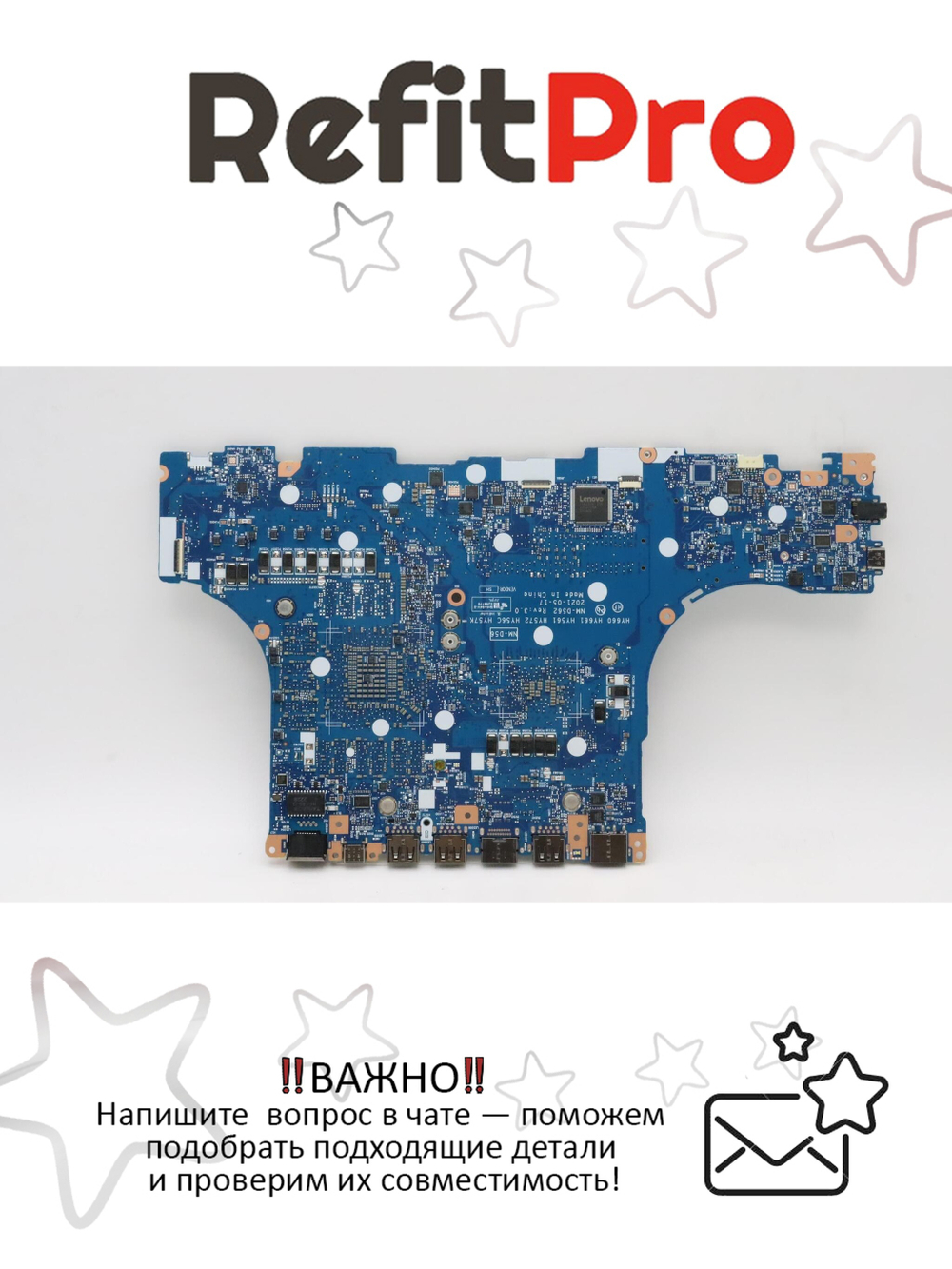 Материнская плата для ноутбука Lenovo Legion 5-15ACH6H 82JU WIN R7-5800H RTX3060 6G RM (5B21C22564), оригинал