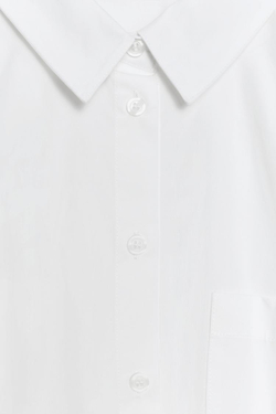 ZARA КОРОТКАЯ РУБАШКА-БАЛЛОН, БЕЛЫЙ