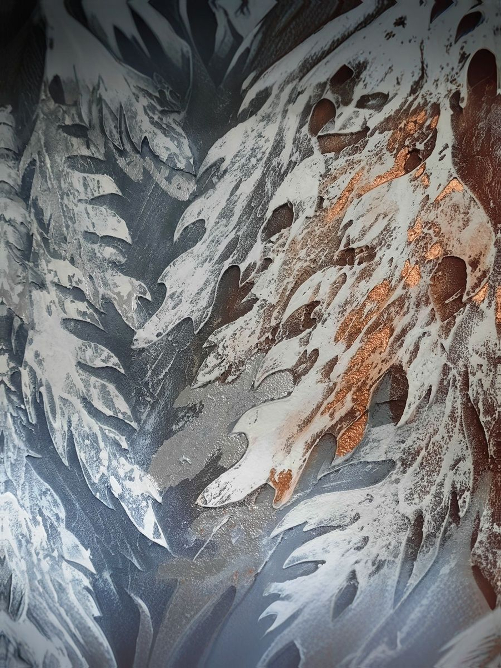 Картина "Кружево водных кругов" 50х60: Ручная уникальная эксклюзивная картина в единственном экземпляре