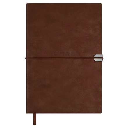 Ежедневник дат. 2026г А5 176л., кожзам, мягк.пер. "#Думай как миллиардер. Тиволи глосс коричн" ляссе