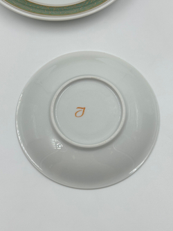 Чайное трио с зелёной каймой