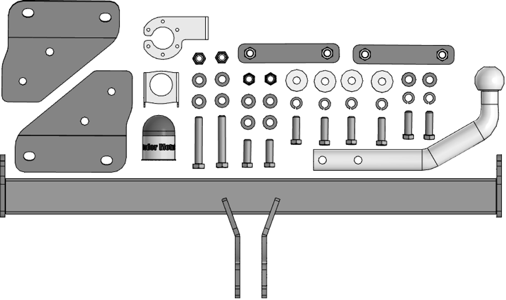 Фаркоп Motodor Geely Monjaro (оцинк. Шар) арт.94206-A
