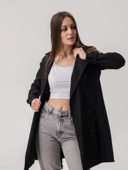 Двойной кроп топ укороченный под пиджак базовый