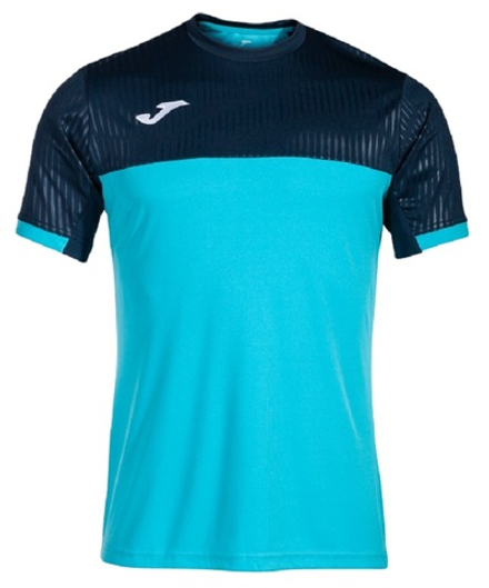 Теннисная футболка Joma Montreal Short Sleeve - fluor turquoise/navy