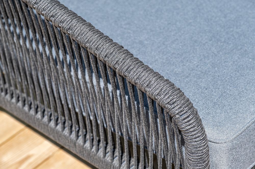 "Канны" модульная угловая лаунж-зона из роупа (веревки), цвет темно-серый