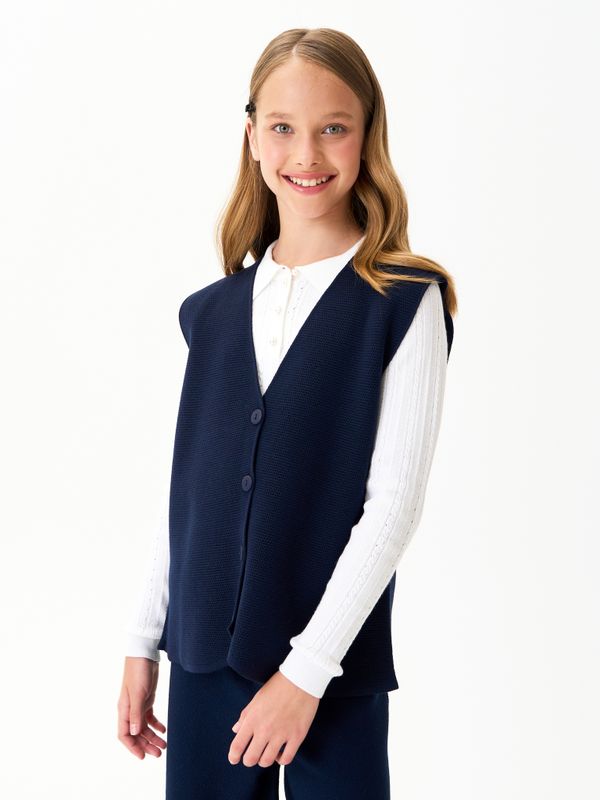 Жилет для девочки в школу AT697 синий