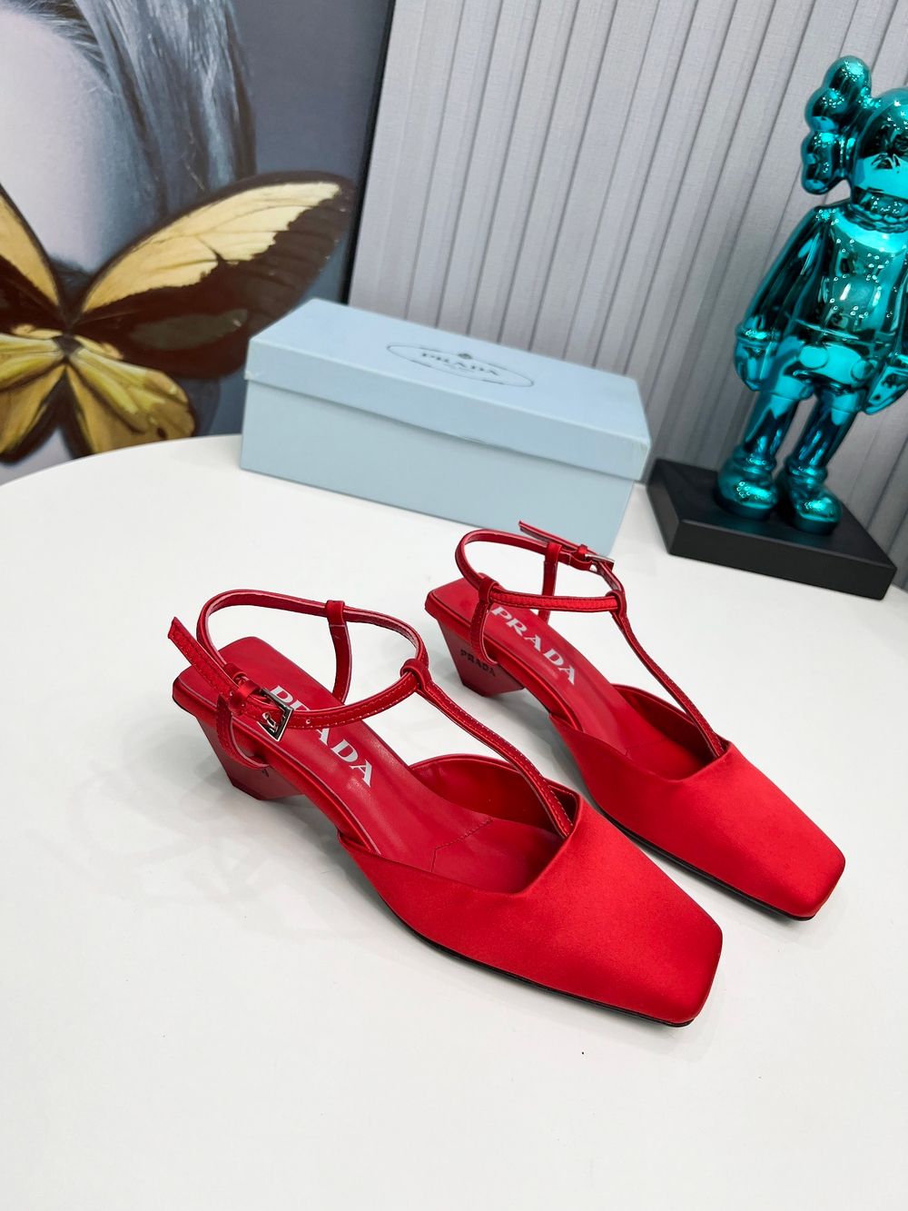 Prada Satin Slingback Pumps