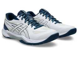 Мужские кроссовки для бадминтона/сквоша Asics Gel-Tactic 13 - white/mako blue