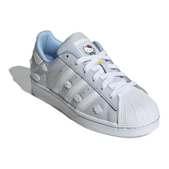 Кроссовки adidas originals SUPERSTAR Детские Скейтборды, Низкие цены, Ореол Синевы/Праздничный Белый/Светящийся Синий Унисекс