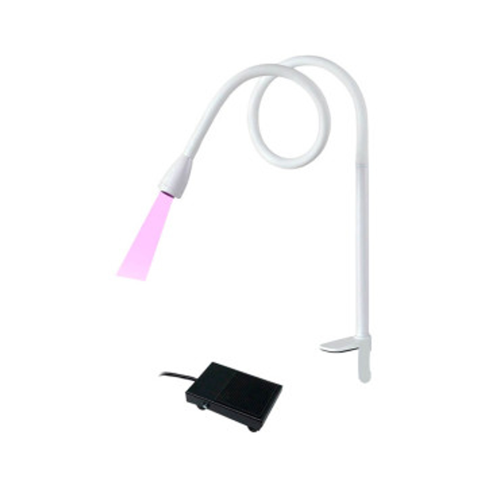 Лампа для LED-наращивания на струбцине белая