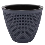 Кашпо для цветов пластиковое 1,6л d-16 см «Ротанг» Антрацит