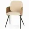 Обеденный стул Dune, бежевая экокожа, спинка орех