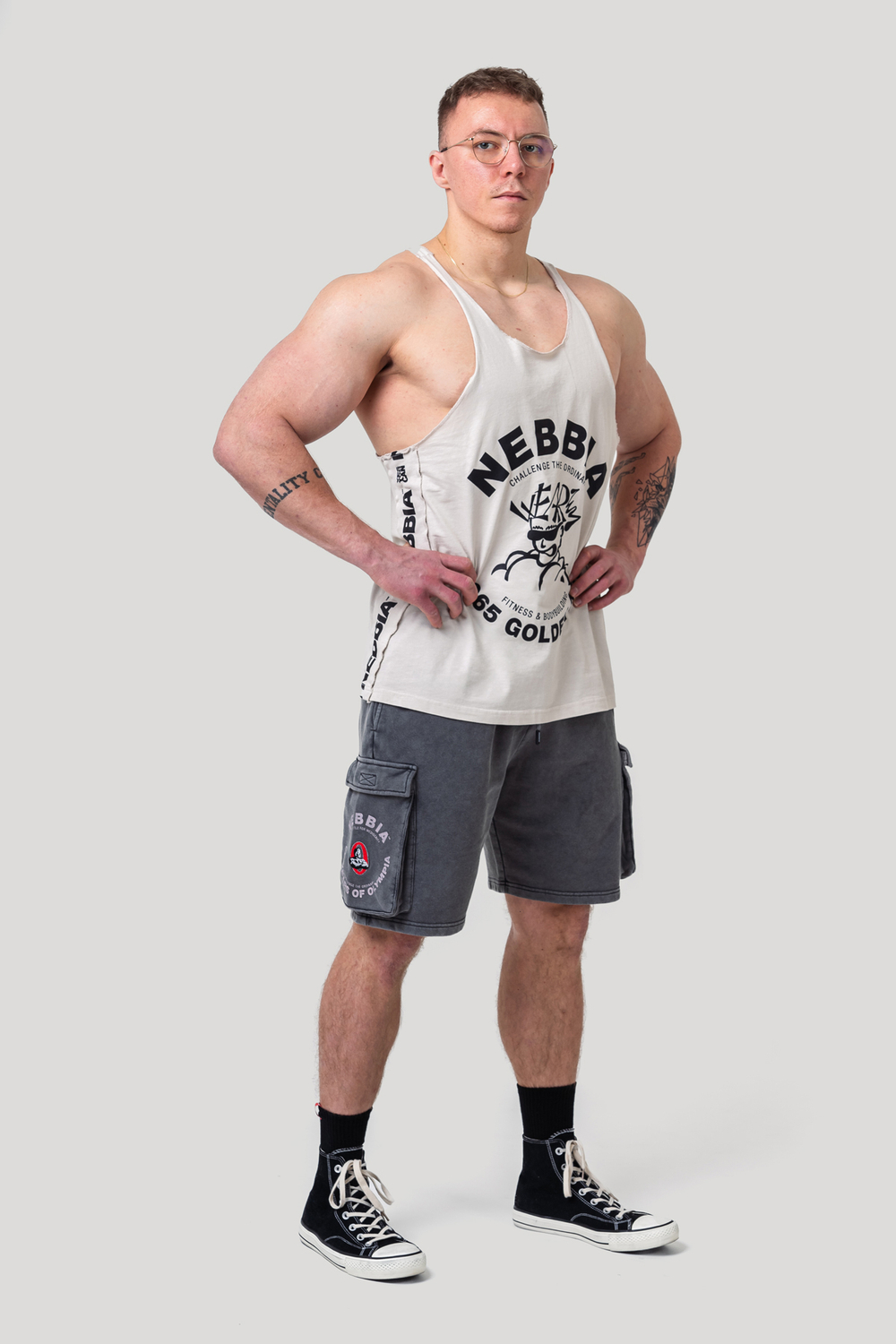 Майка Washed Muscle Back Stringer GOLDEN AGE 791 Белая
