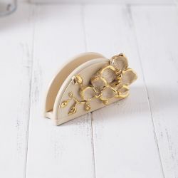 Сувенир Салфетница Орхидея Мильтония Айвори