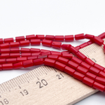 Коралл тонированный, размер около 5,3*3 мм, цена за 36-37 шт (1/2 нити)