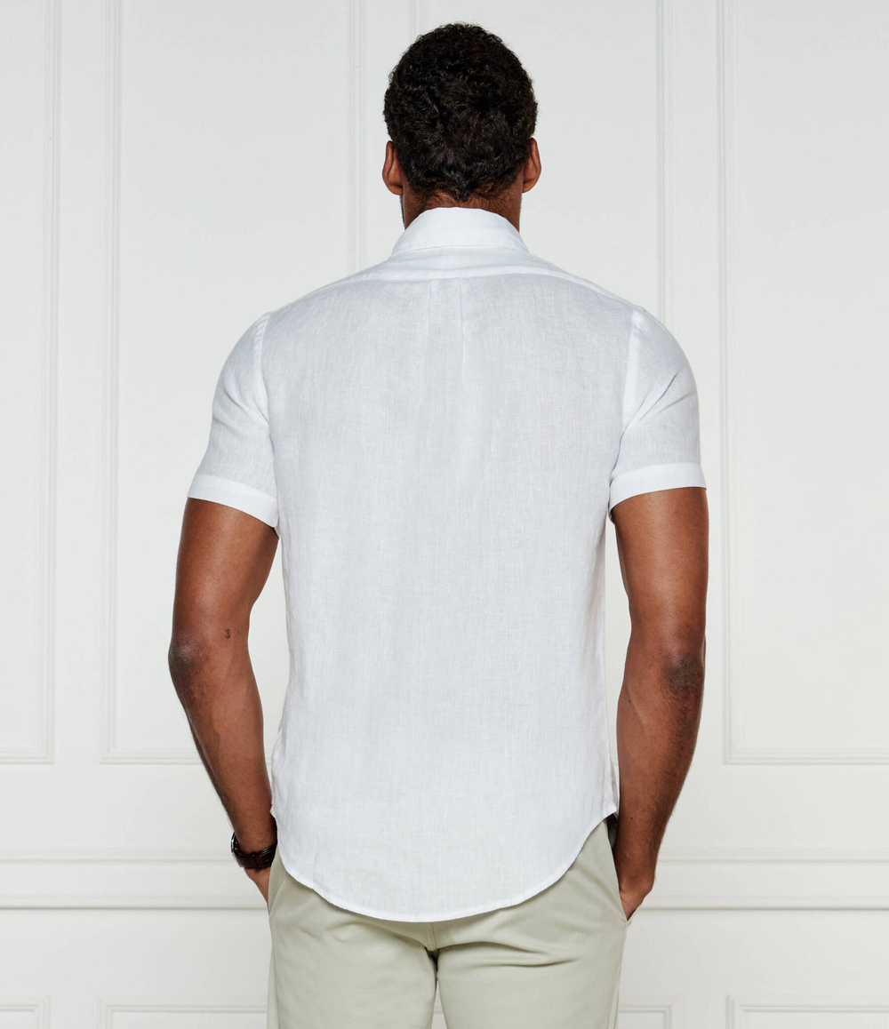 Льняная рубашка POLO RALPH LAUREN - белый(710795452)