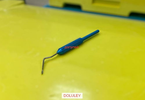 Шпатель Евро металлический для переноса личинок (синий)