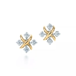 Серьги из жёлтого золота 18k с бриллиантами, Tiffany 💎 Jean Shlumberge Lynn