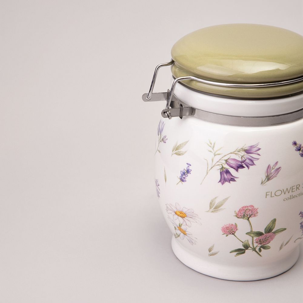 БАНКА AGNESS "FLOWER STORY" 11,5*15 СМ 750 МЛ (КОР=24ШТ.)