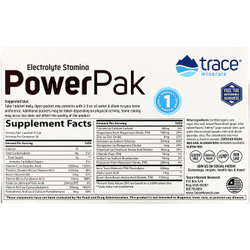 Trace Minerals, PowerPak 30х5,3 г электролит, Вкус лимона и лайма, Порошок
