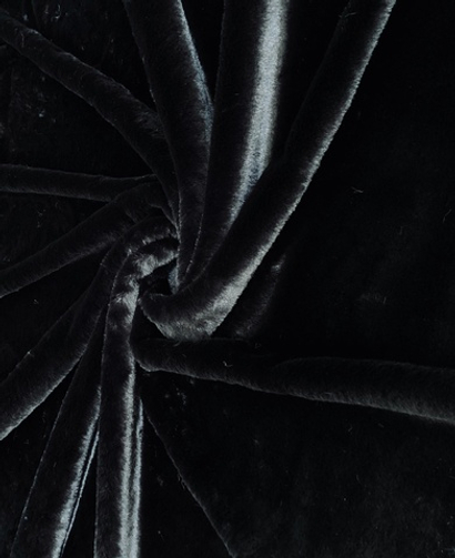 Мех черный, искуственный, короткий ворс