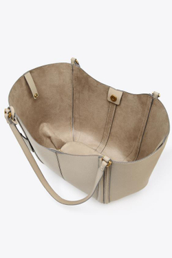 ZARA БОЛЬШАЯ СУМКА-ШОПЕР, БЕЖЕВЫЙ
