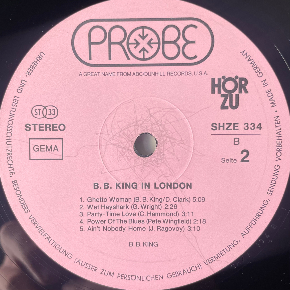 B.B. King ‎– In London (Германия 1971г.)