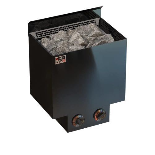 Электрическая печь SAWO NORDEX NRN-45NB-BL-Z-C (4,5 кВт, черная, внутри оцинковка, снаружи нержавейка, встроенный пульт)