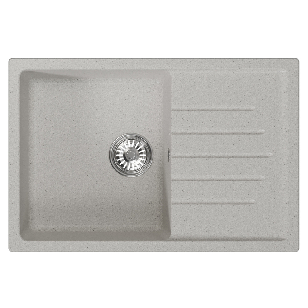 Мойка ML-GM19 КОМФОРТ с крылом, серая (310), 750*500*200мм