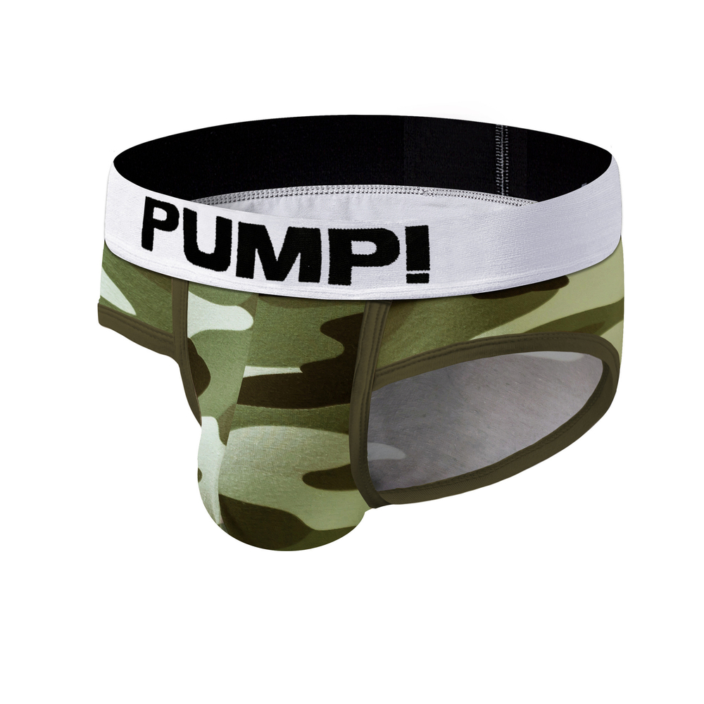 Мужские трусы брифы камуфляжные хаки PUMP! PU141