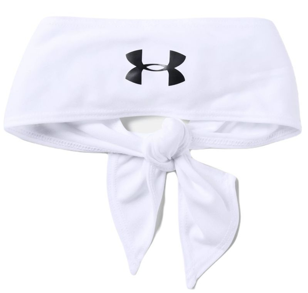 Under Armour Adult UA Armour Tie Headband white black