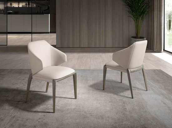 Стул 5123/ACH23016 из экокожи кремового цвета Испания 