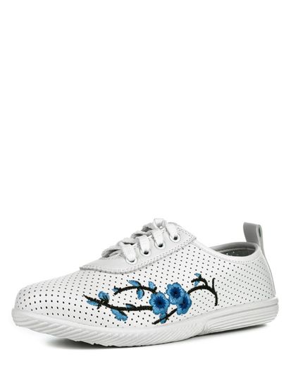 Туфли "Весна" жен. 72-11 (белый/цветоч. принт)