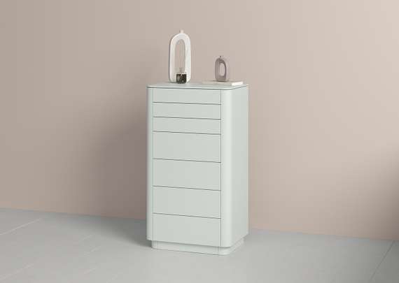 Комод Tammi высокии? 7 ящиков (светло-серый)