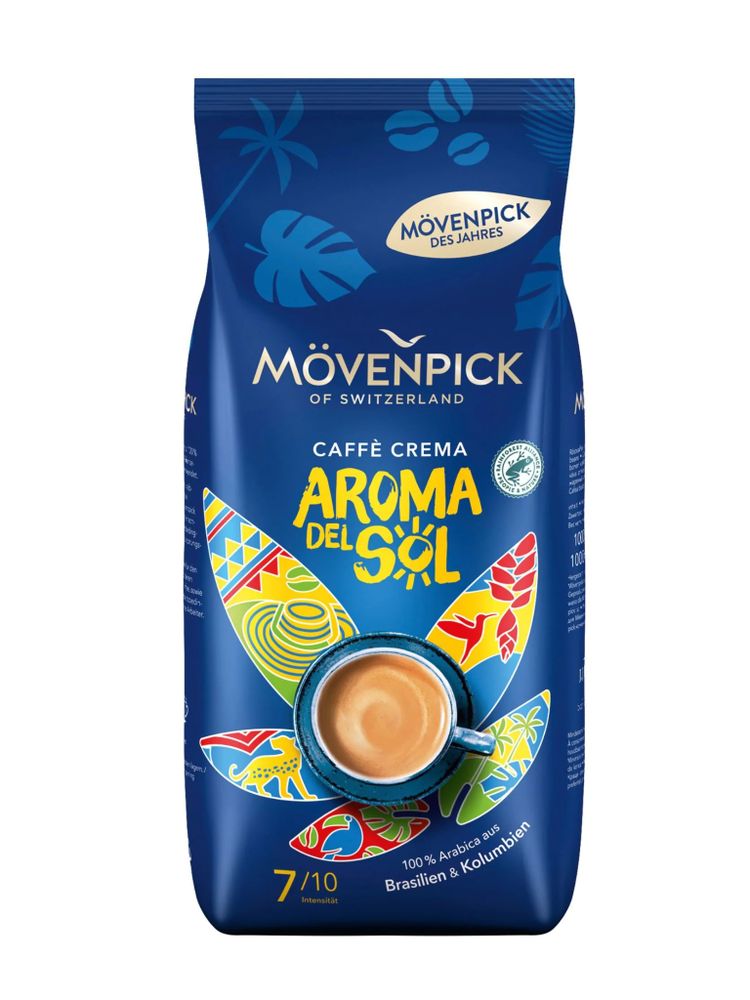 Кофе в зернах Movenpick Caffe Crema Aroma Del Sol 1 кг x 2 шт