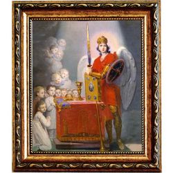 Икона "Дети у престола, охраняемые архангелом Михаилом"