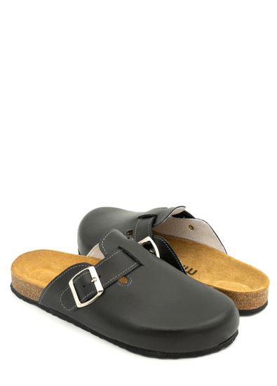 05 | "Maka" | Черные женские медицинские сабо натуральная кожа