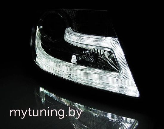 Передние фары tru drl chrome hid xenon для Audi A4 B8