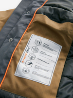 Куртка непромокаемая с капюшоном для мальчика Next 414-211, Горчичный, Синий