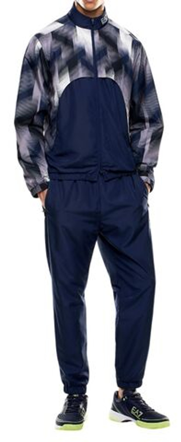 Мужской теннисный костюм EA7 Man Woven - небесный