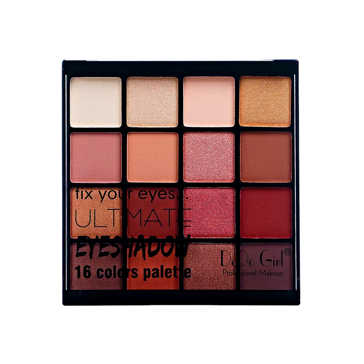 Тени для век DoDo Girl 16 цветов тон 01 Ultimate Eyeshadow, 19,2 г
