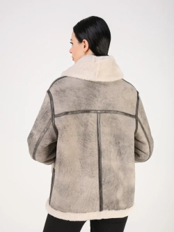 Дубленка зимняя натуральная авиатор пилот