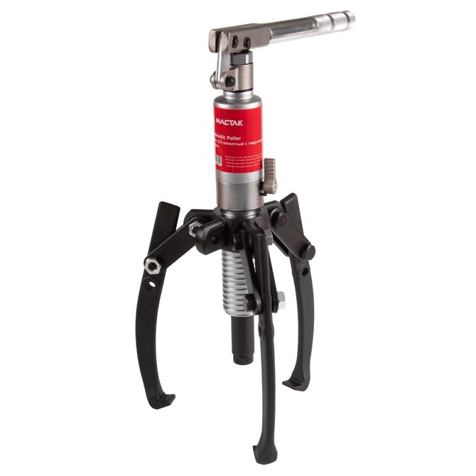 МАСТАК (104-19604) Съемник подшипников гидравлический, 4 т, до 255 мм, с совмещенным насосом