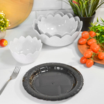 Набор салатников 4шт "Basilic", белый мрамор