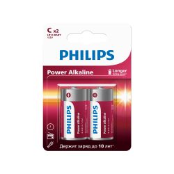 Батарейки Philips LR14P2B/51 С алкалиновые 2 шт. LR14-2BL Power (2/24/48/5760)