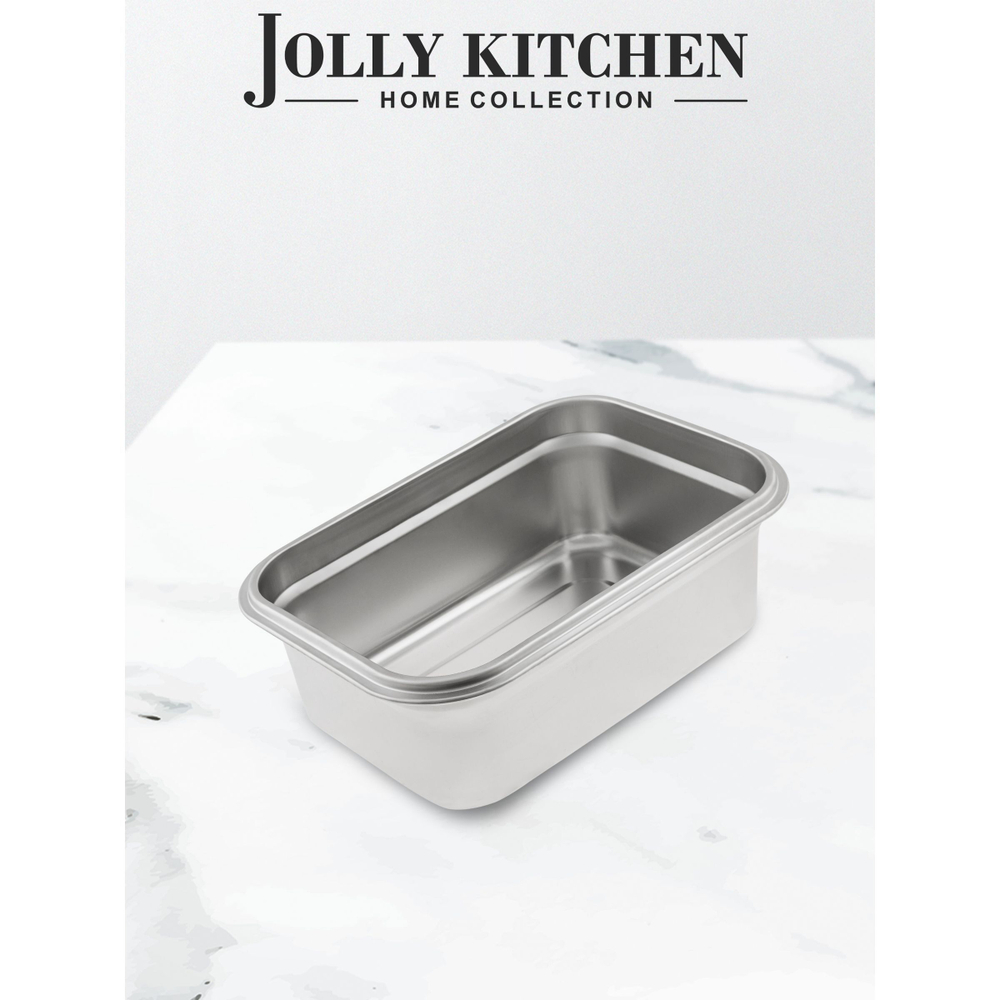Контейнер пищевой Jolly Kitchen с крышкой, нержавеющая сталь, 28,5x20x9,5 (3 литра)