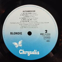 Винтажная виниловая пластинка LP Blondi AutoAmerican (Japan 1980) (No Obi) Follow Me