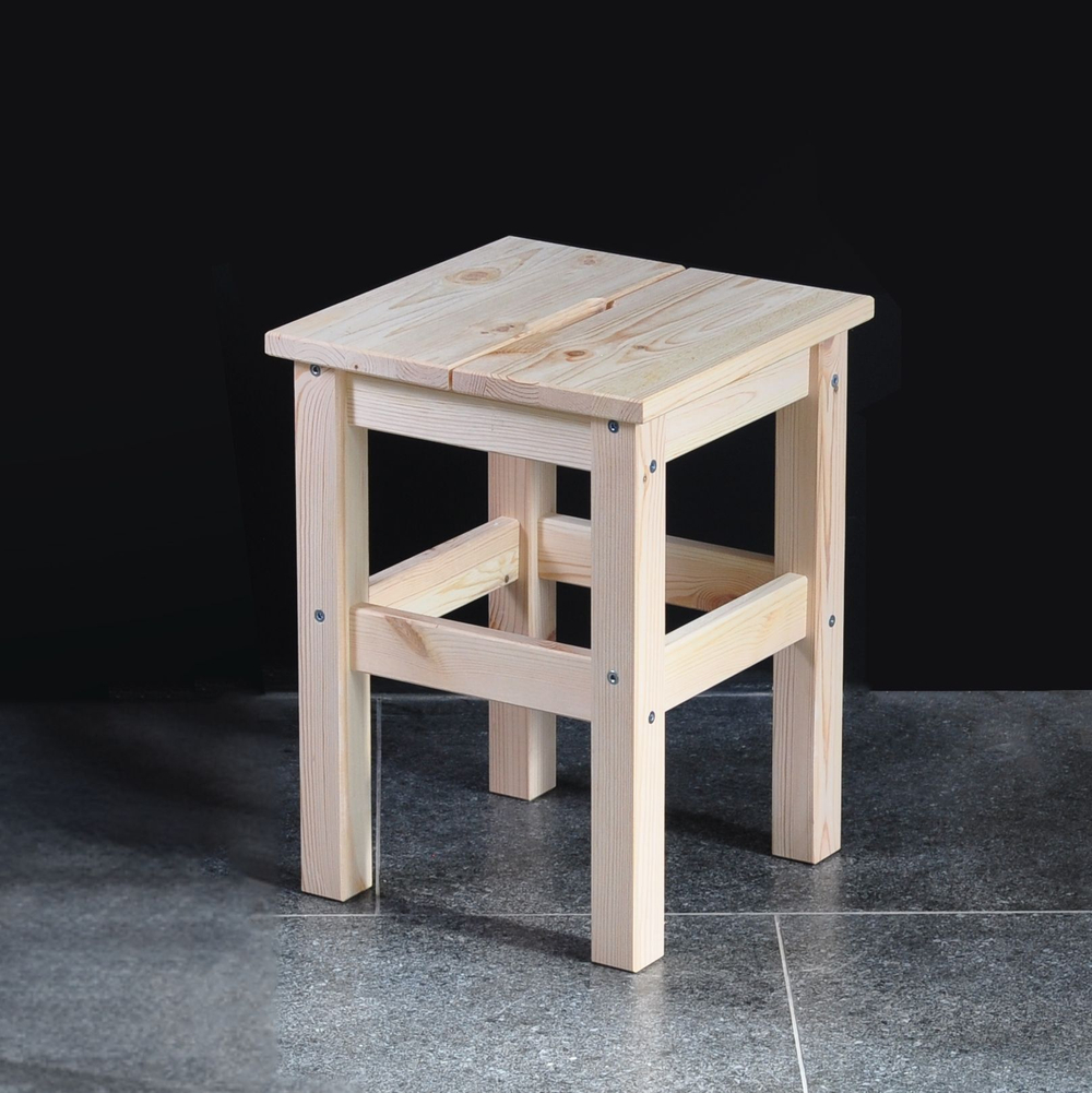 Табурет деревянный Ральф для кухни из массива сосны, с крышкой из 2-х частей