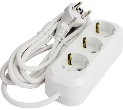 Удлинитель 3х3м с заземлением 16А IP20 Makel MGP 133 белый